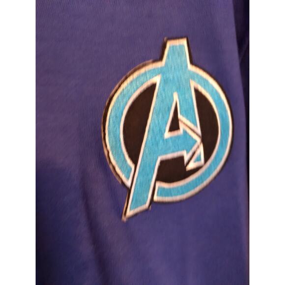 Zerdocean Avengers Hoodie Embroidered Patches Blue Full Zip Unisex 2X Plus Pocke - Picture 5 of 12